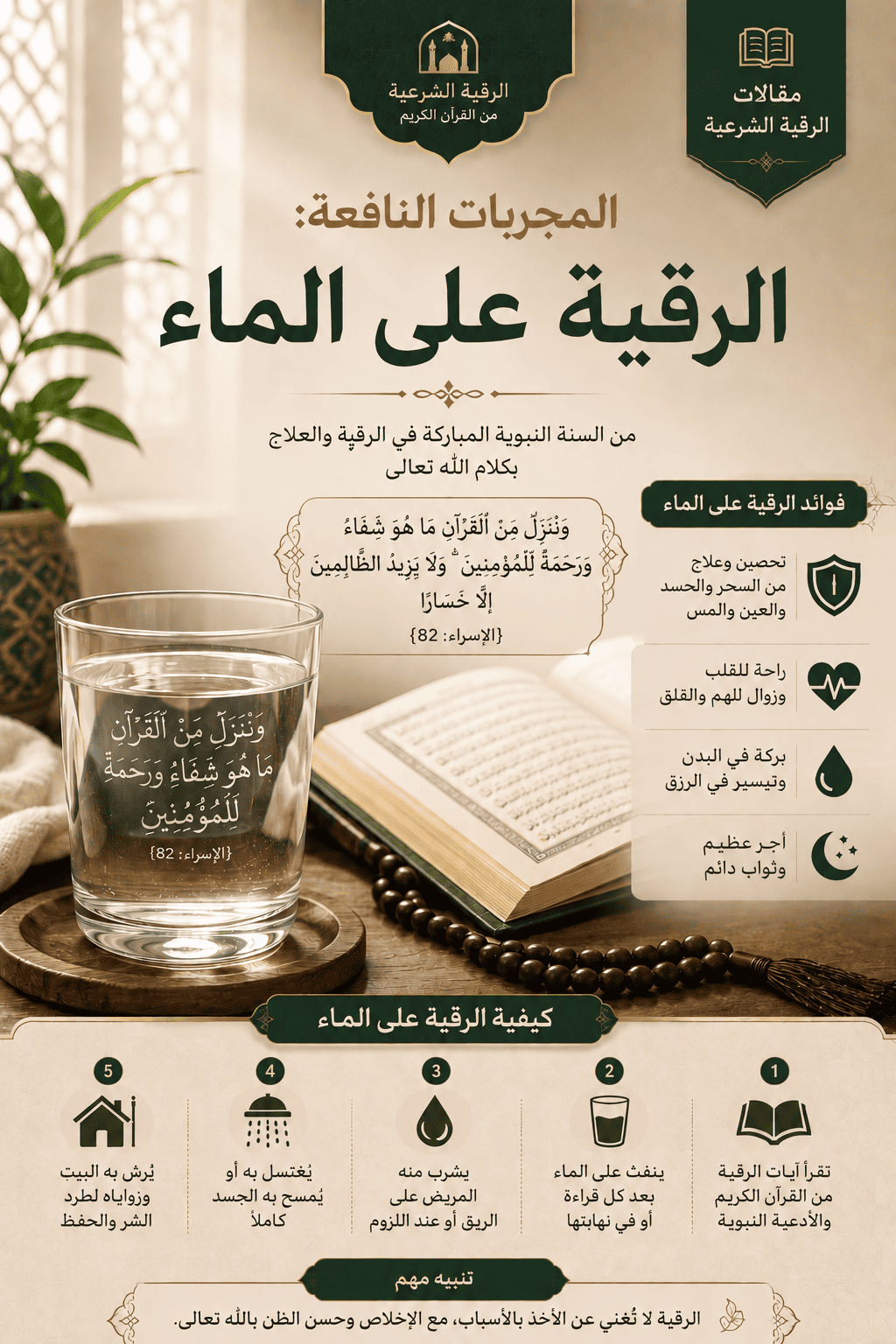 المجربات النافعة: الرقية على الماء